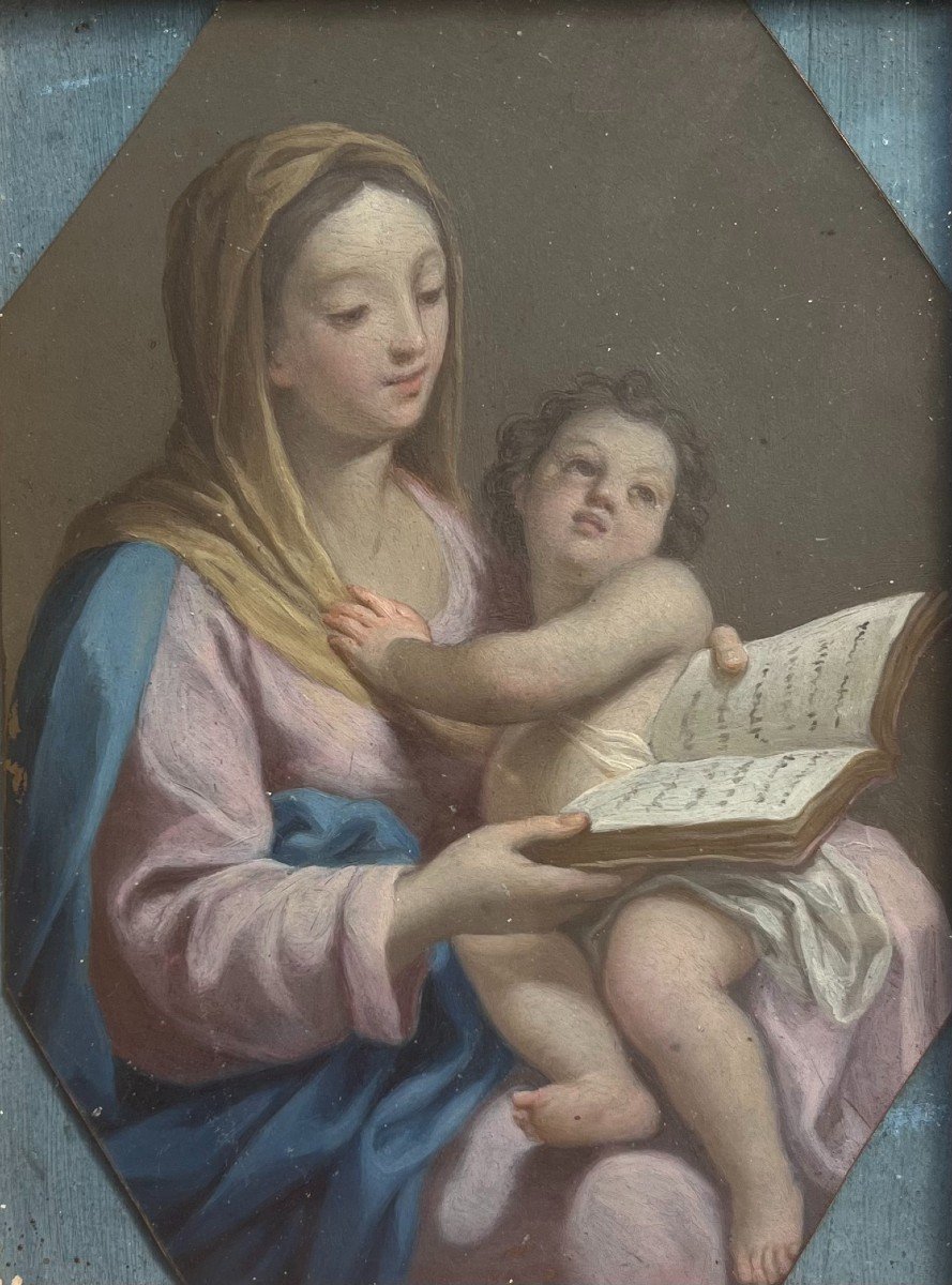 Attribué à Sebastiano Conca - Vierge à l'Enfant-photo-2
