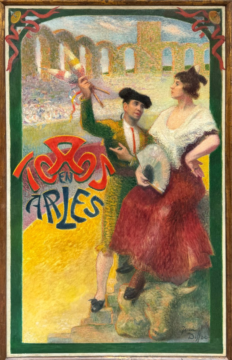 Jean Diffre (1864 - 1921) - Toros En Arles