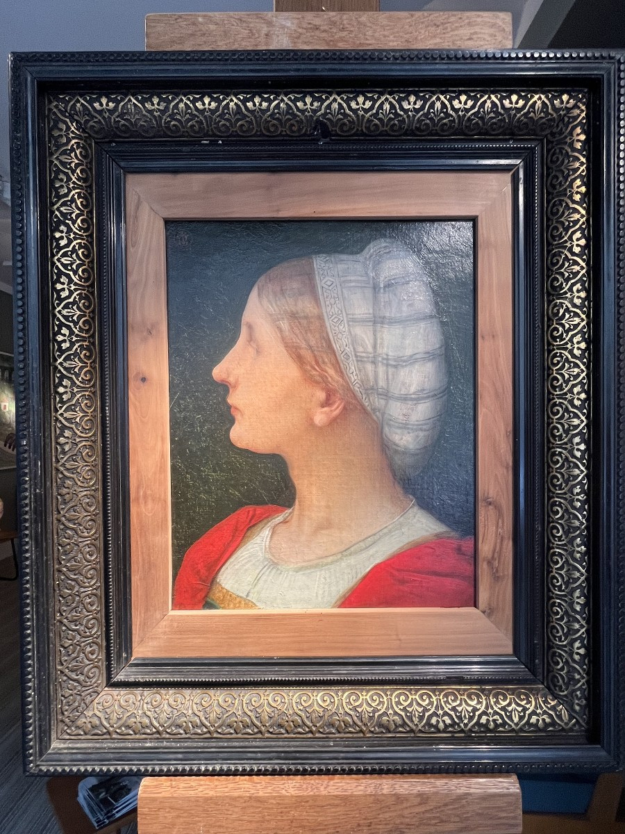 Pierre-Victor Galland (1822 - 1892) Jeune femme de profil-photo-1