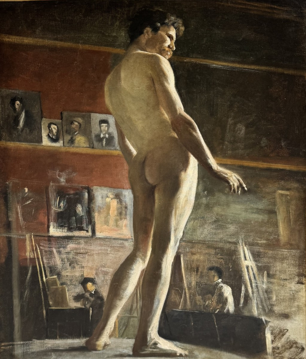 19th Century French School - Academy Of Men