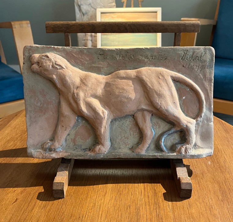 Louis Vidal, Known As Vidal The Blind (1831-1892) - Leopard In Relief