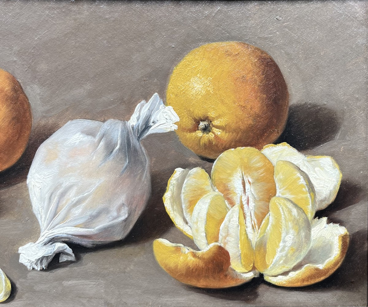 French School, 19th Century - Still Life With Oranges-photo-3