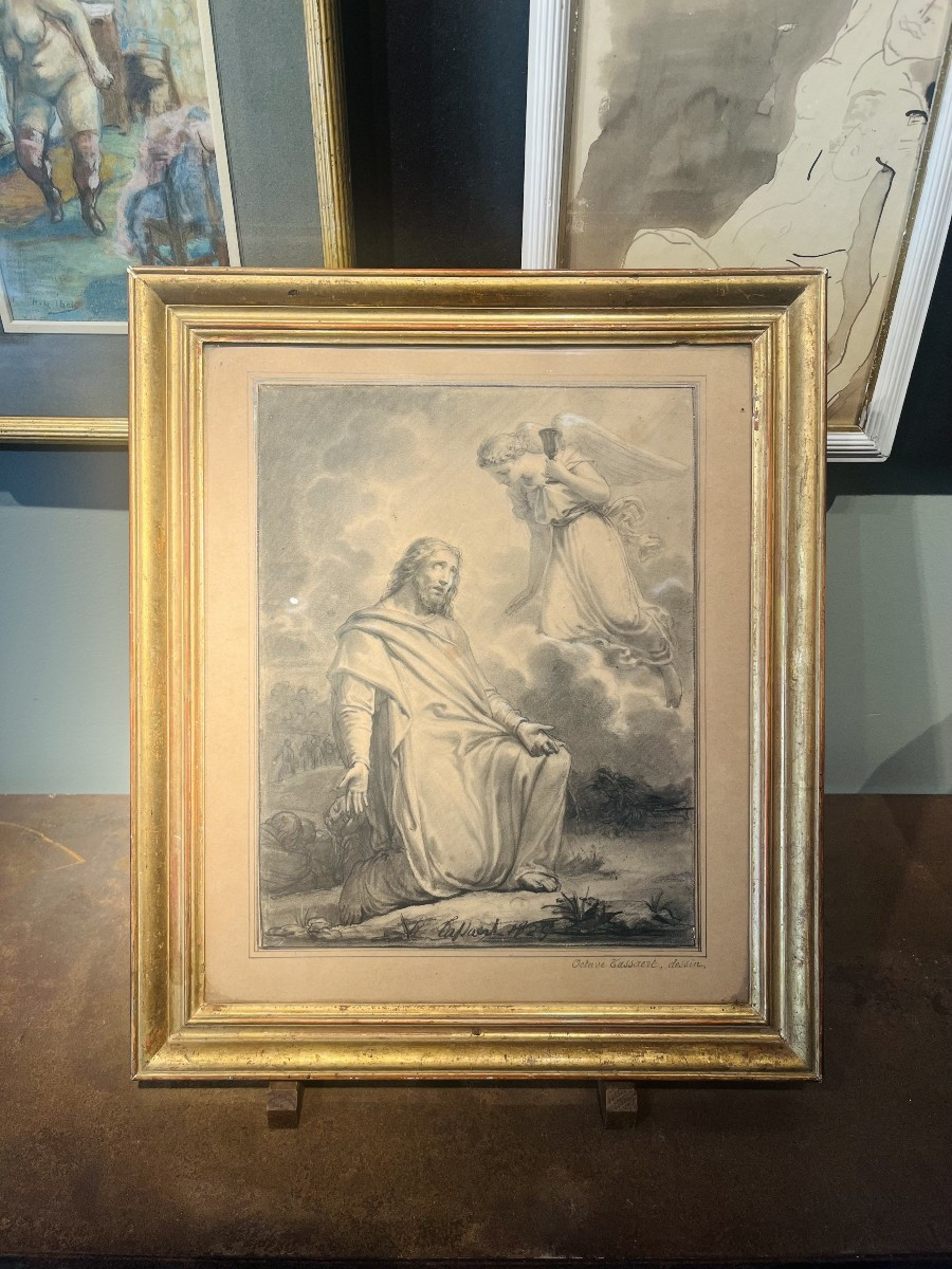 Octave Tassaert (1800 - 1874) Christ On The Mount Of Olives-photo-1