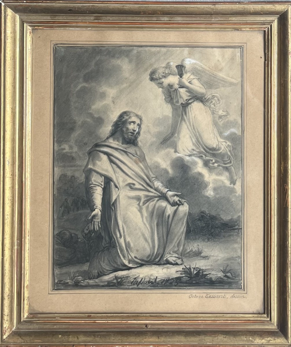 Octave Tassaert (1800 - 1874) Christ On The Mount Of Olives