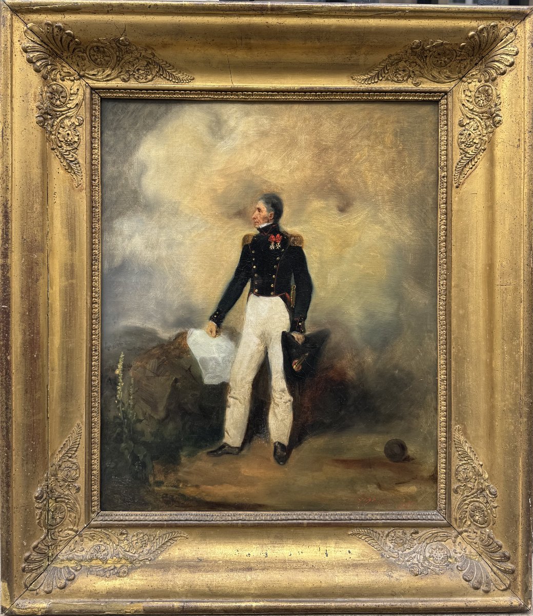 Jean François GIGOUX  - Officier du Génie en uniforme arborant ses croix de la Légion d'honneur