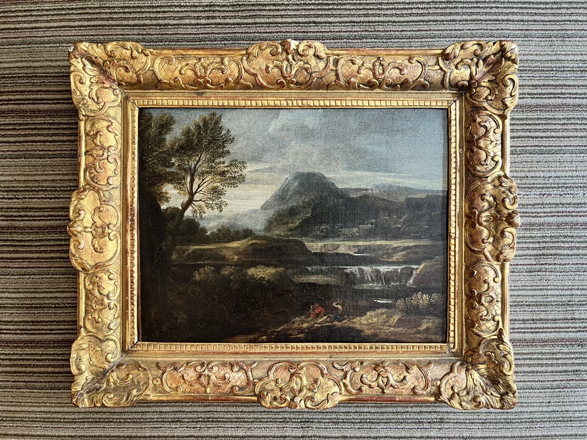 Attributed To Gaspard Dughet (1613–1675) - Ladscape With Figures-photo-2