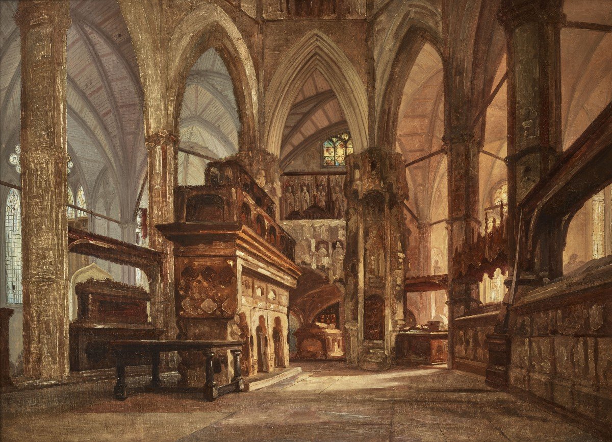 Adrien Dauzats - Interior View Of Westminster, London