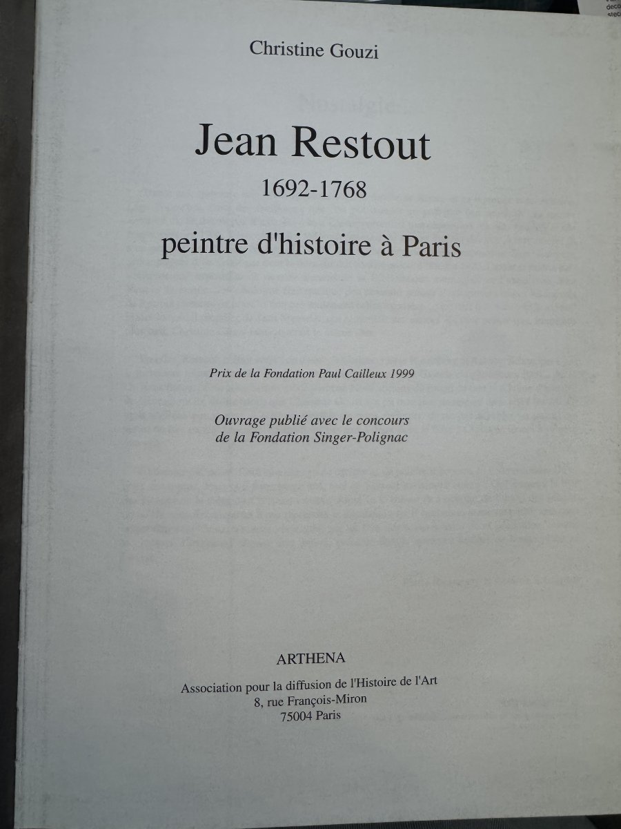 Grand trumeau d'époque Louis XV,  avec une peinture par l'atelier de Jean II Restout 1692-1768-photo-1
