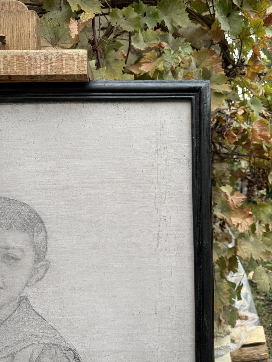 Ecole Française début XXeme, Portrait de jeune Garçon-photo-4