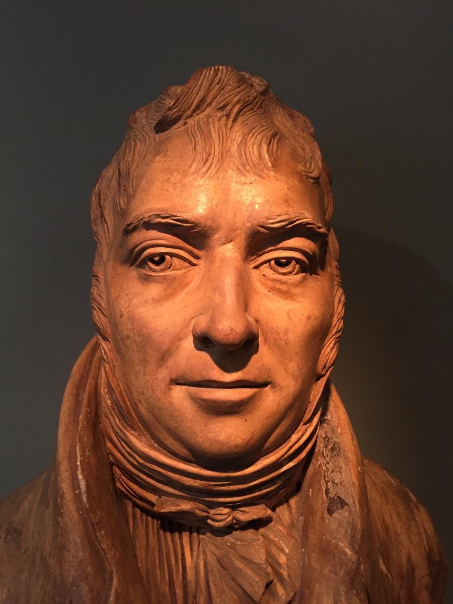 Buste En Terre Cuite Attribué à Jean Baptiste Cadet De Beaupré (1758-1823)-photo-3