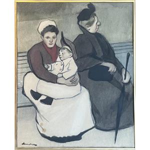 Francisco Sancha y Lengo (1874 - 1936) Dans l'omnibus