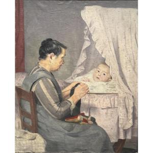 Henri Roche (1900–1969), Grandmother And Infant