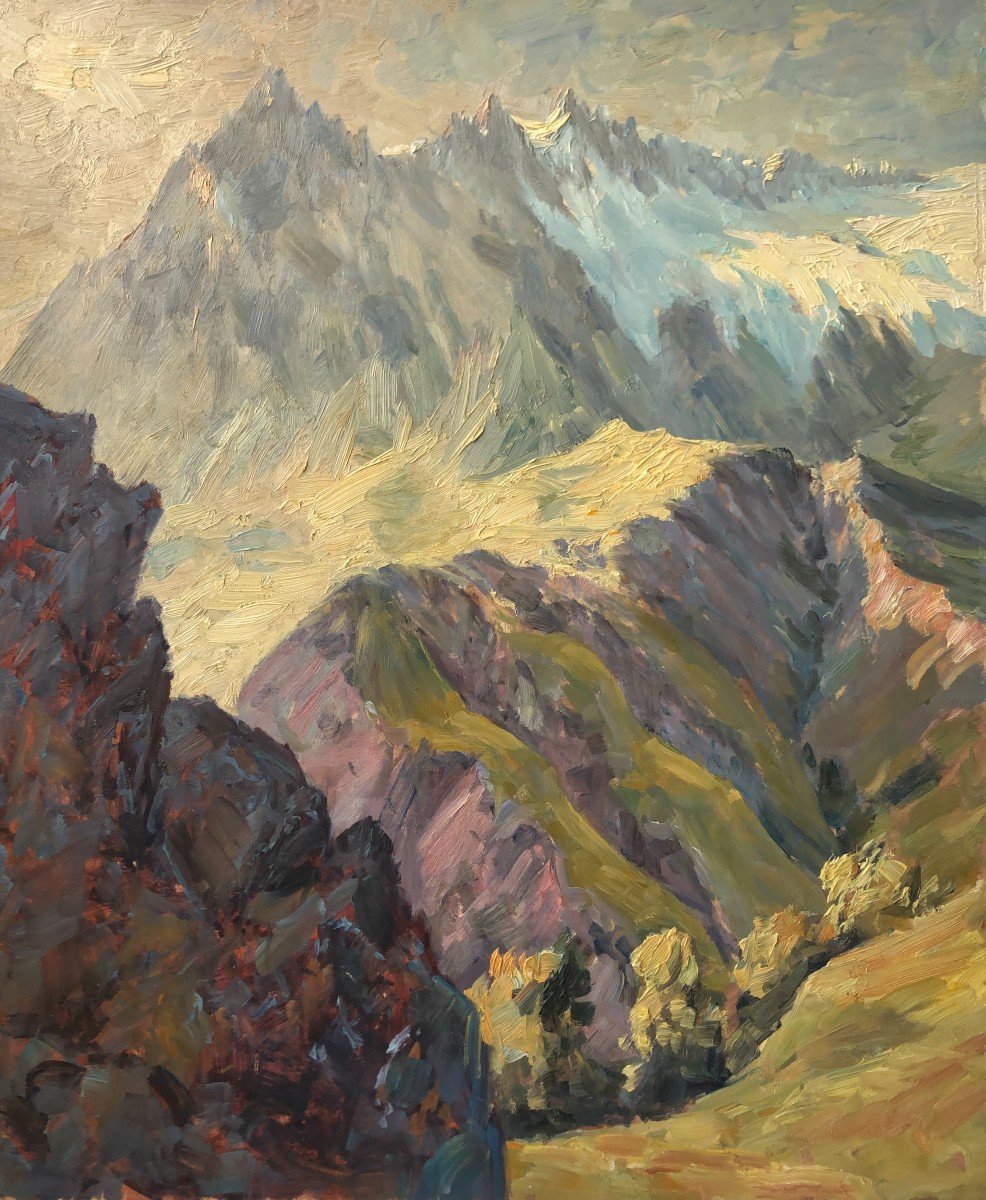 Mountain Landscape To Be Located, Hscarton Around 1940 Robert Bénard, Alps-photo-2