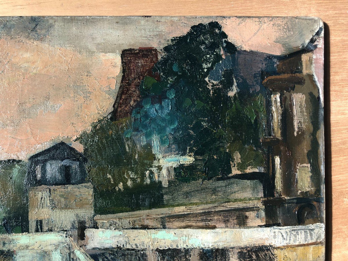 Tableau Peinture La Seine Au Pont Sully - Ondine Magnard Vlach - Paris Bateau-photo-2