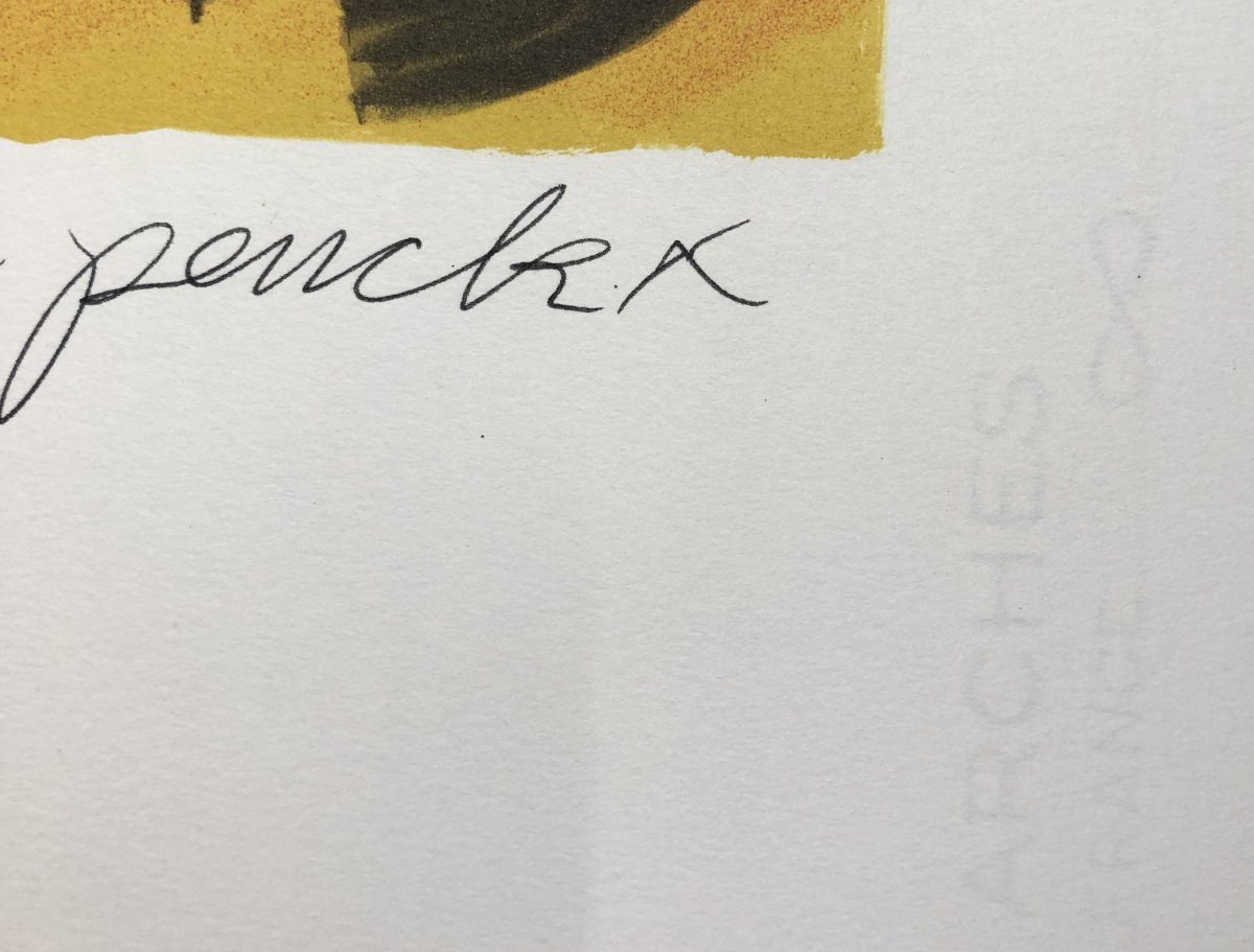 1983 Exhibition Poster Ar Penck Print Before The Letter Signed-photo-4