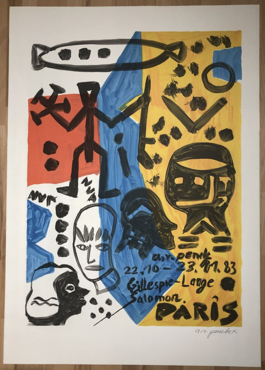 1983 Exhibition Poster Ar Penck Print Before The Letter Signed
