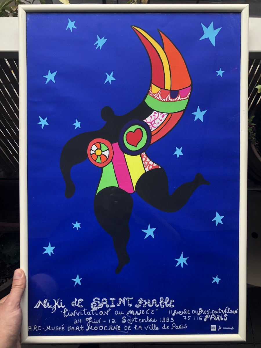 Niki DE SAINT PHALLE, L'INVITATION AU MUSÉE 1993 screenprint poster original-photo-2