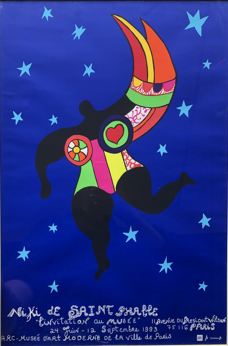 Niki DE SAINT PHALLE, L'INVITATION AU MUSÉE 1993 screenprint poster original