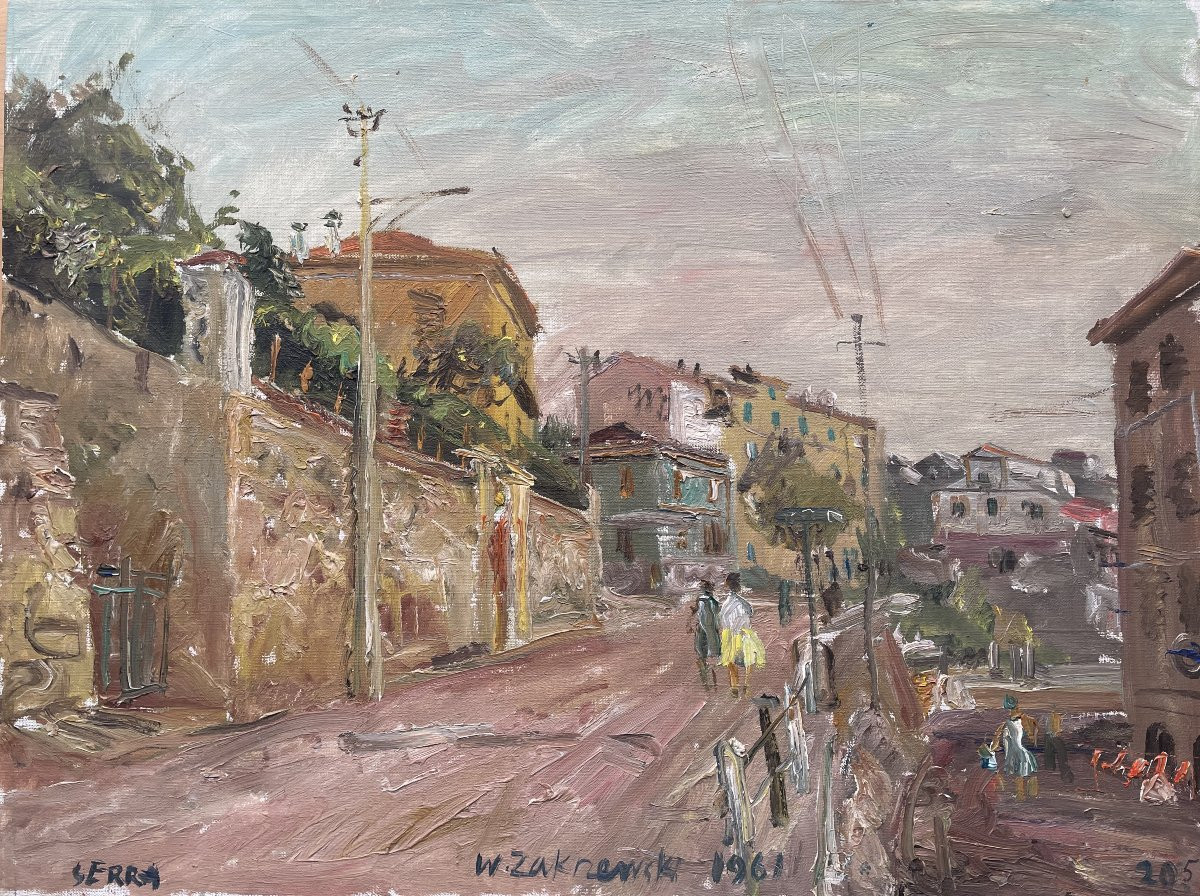 Wlodzimierz ZAKRZEWSKI 1916 – 1992 Tableau Peinture Espagne Serra-photo-2