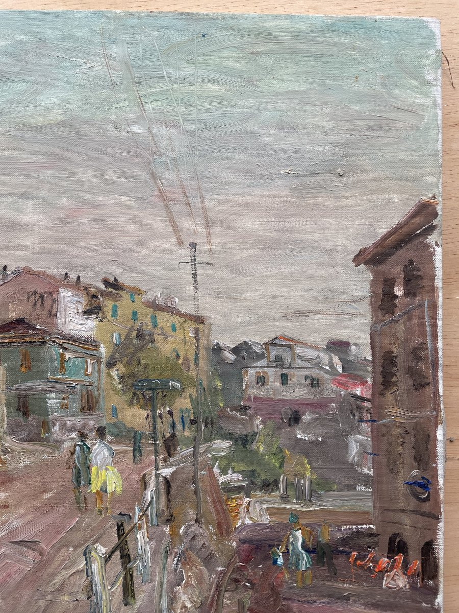 Wlodzimierz ZAKRZEWSKI 1916 – 1992 Tableau Peinture Espagne Serra-photo-3