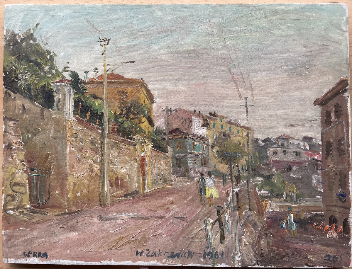 Wlodzimierz ZAKRZEWSKI 1916 – 1992 Tableau Peinture Espagne Serra