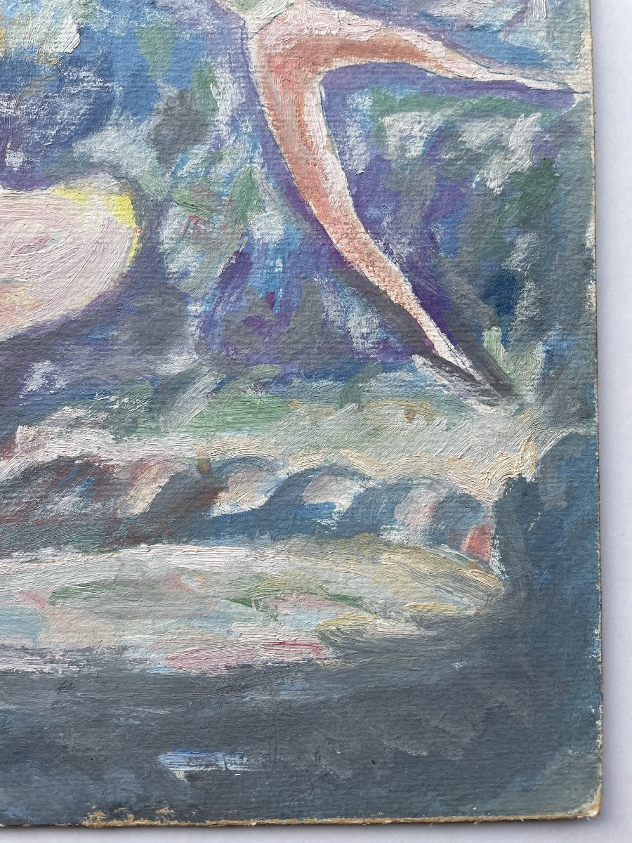 Danse Danseurs Ary Arcadie Lochakov Lochakow Tableau Ecole De Paris Russe Judaïca-photo-2