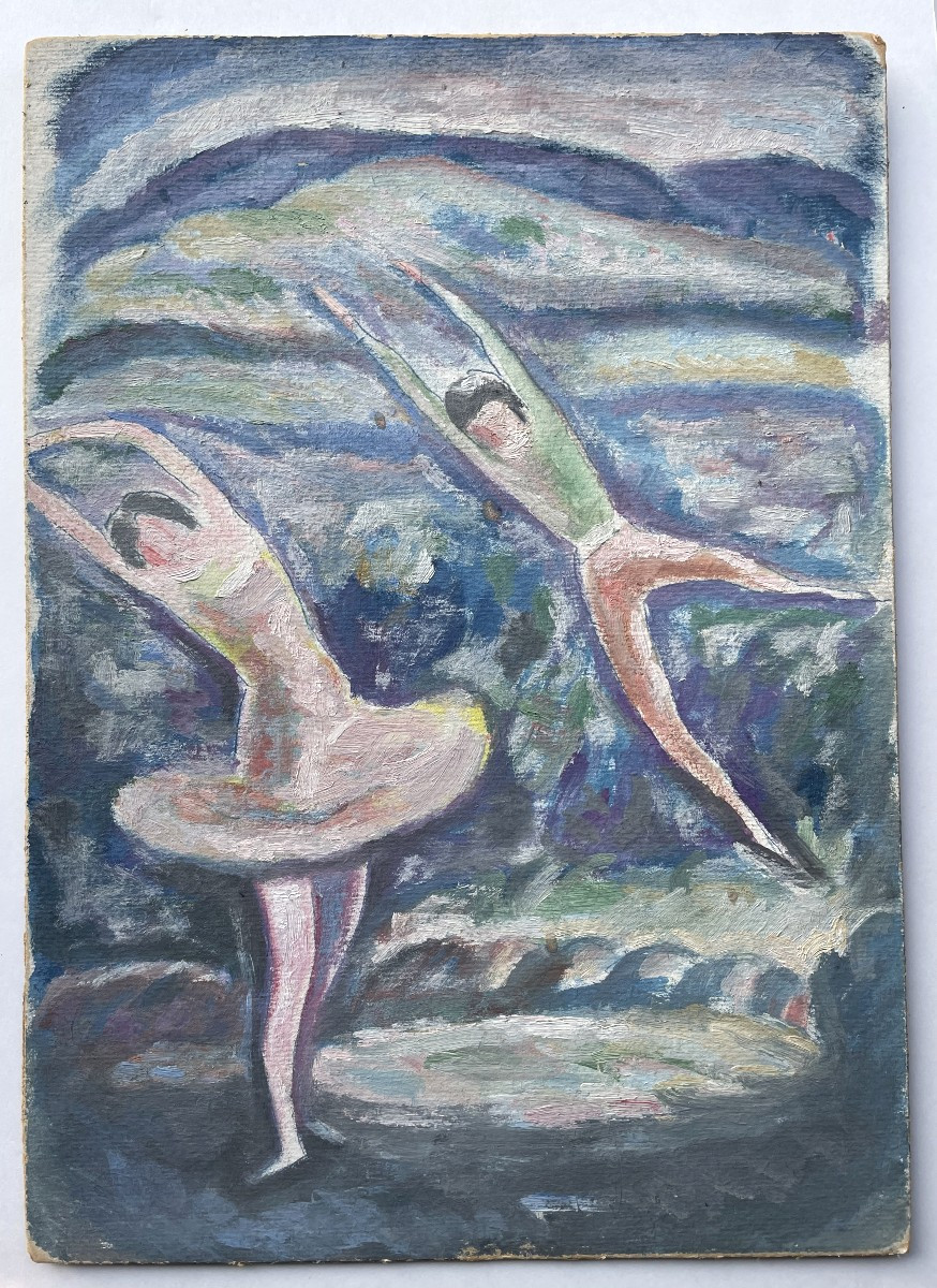 Danse Danseurs Ary Arcadie Lochakov Lochakow Tableau Ecole De Paris Russe Judaïca