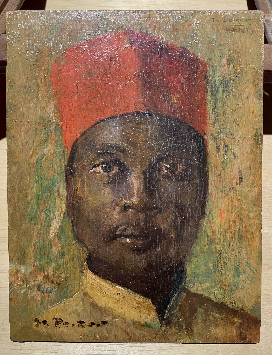 Portrait d'homme Liban Beyrouth Fez Tarboush Africain 1919 à identifier-photo-2