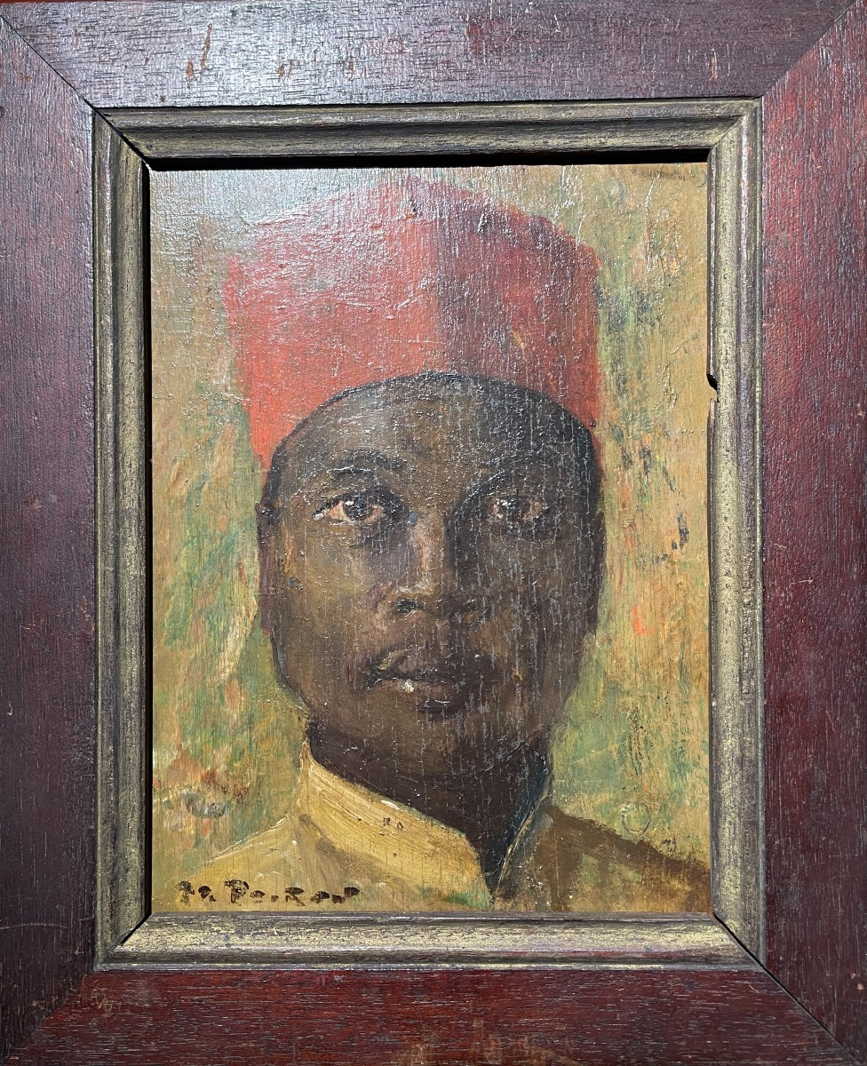 Portrait d'homme Liban Beyrouth Fez Tarboush Africain 1919 à identifier