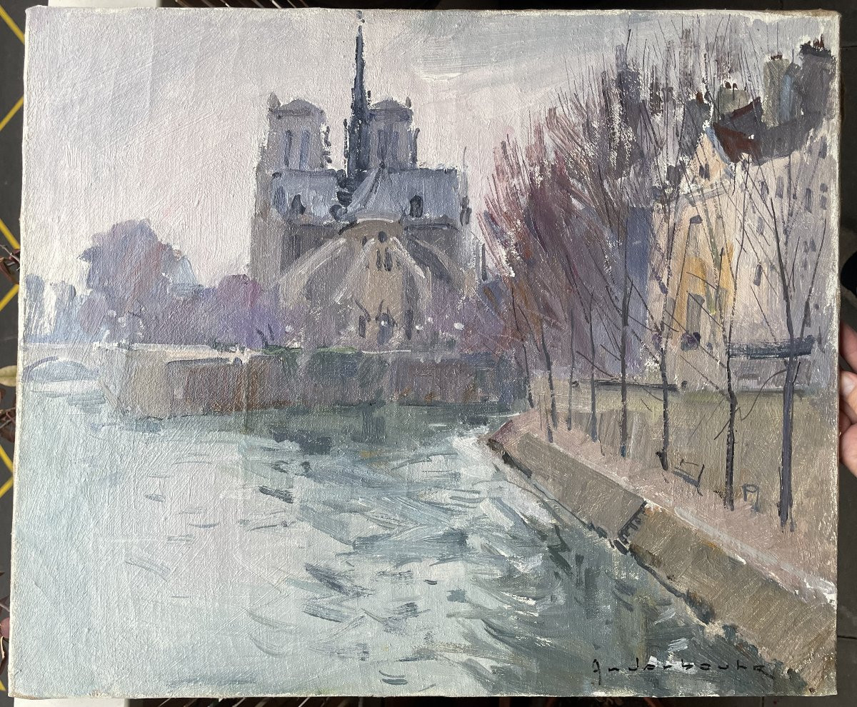 Notre Dame De Paris Banks Of The Seine Paul-jean Anderbouhr-photo-2