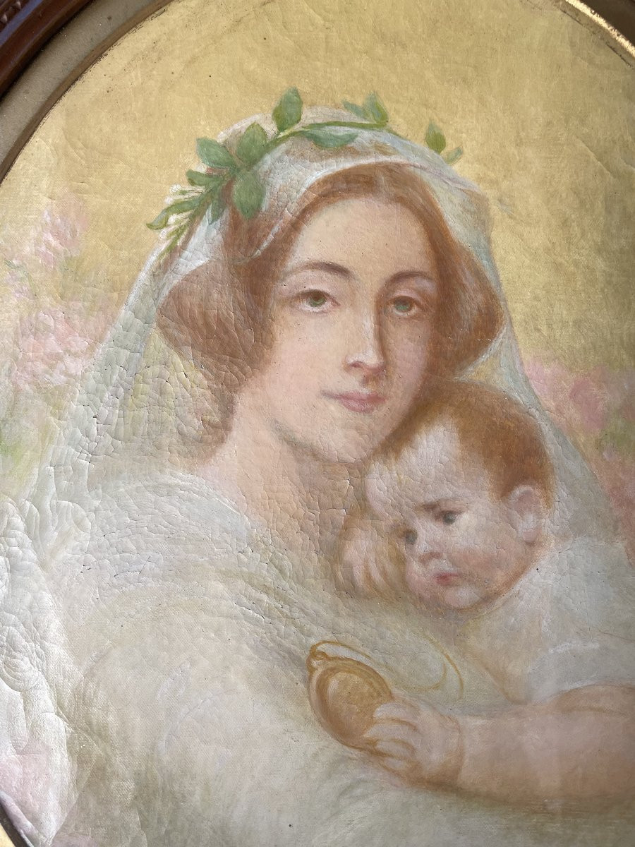 Brazil Maternity Scene By Décio Villares (1851-1931) Painting 1920-photo-3