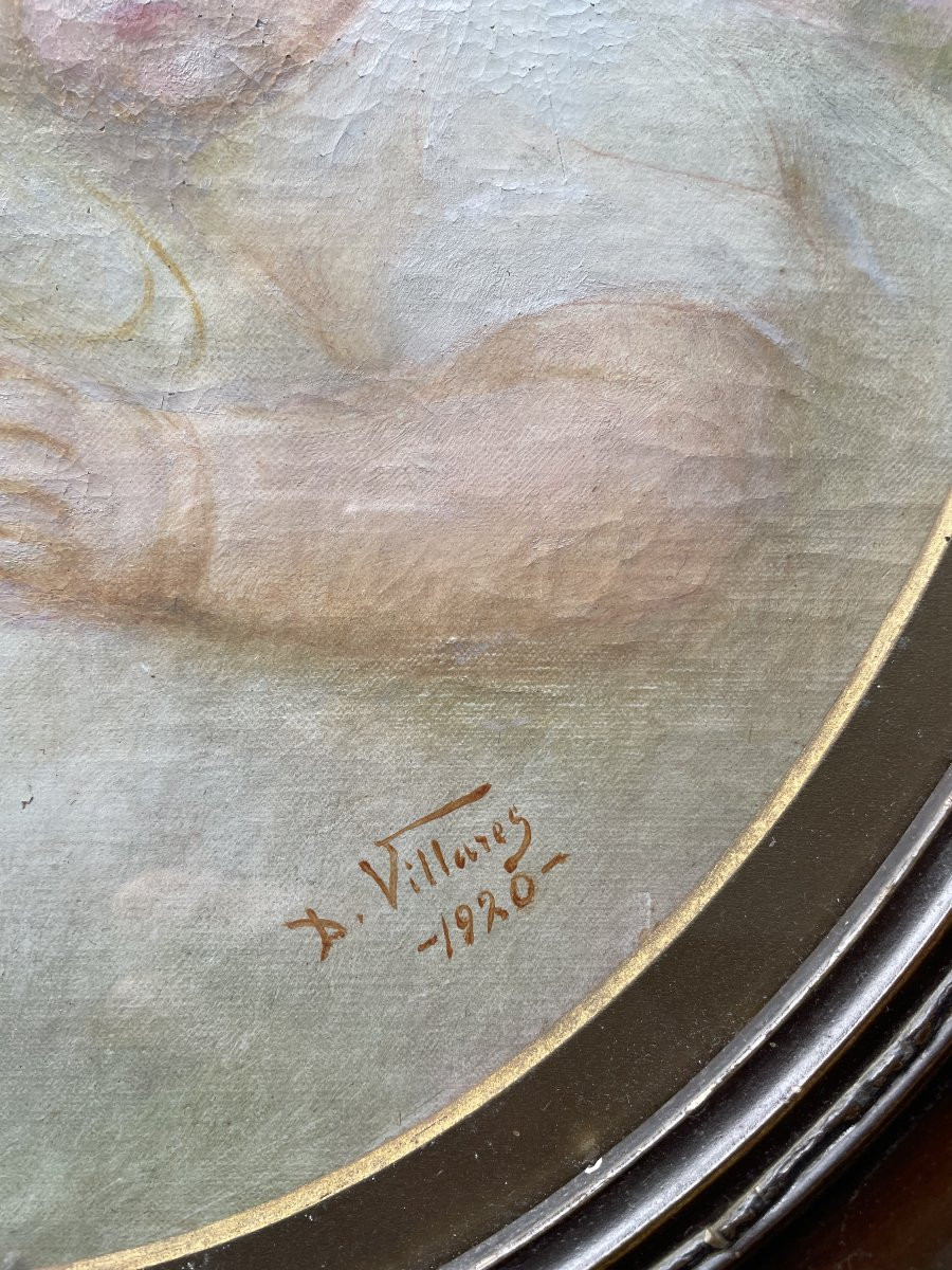 Brazil Maternity Scene By Décio Villares (1851-1931) Painting 1920-photo-5