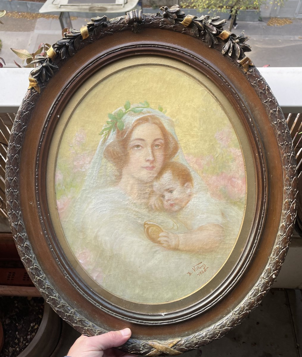 Brazil Maternity Scene By Décio Villares (1851-1931) Painting 1920-photo-6