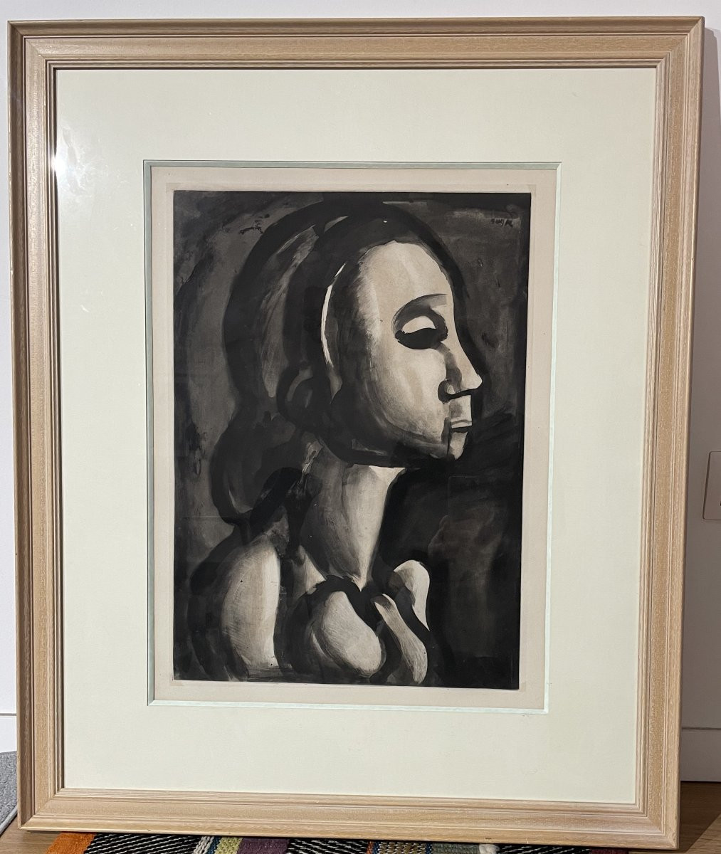 Georges Rouault - Dame du Haut-Quartier...(planche de la série Miserere) Portrait de femme-photo-2