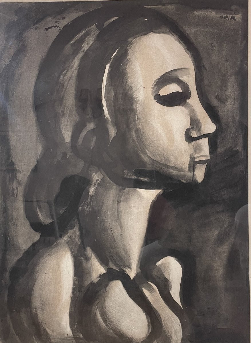 Georges Rouault - Dame du Haut-Quartier...(planche de la série Miserere) Portrait de femme-photo-4