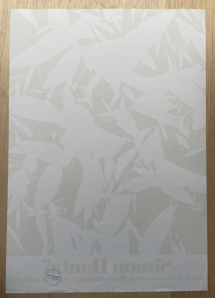 Affiche d'exposition Simon Hantaï 1969 Galerie Jean Fournier Tabula noir-photo-4