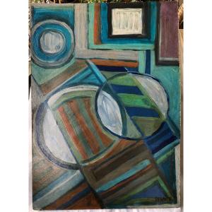 Abstract Composition By Nicolas Issaiev 1891-1977 Nikolai Isaev