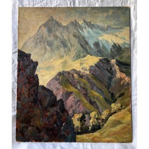 Paysage De Montagne à Situer, Hscarton Vers 1940 Robert Bénard, Alpes