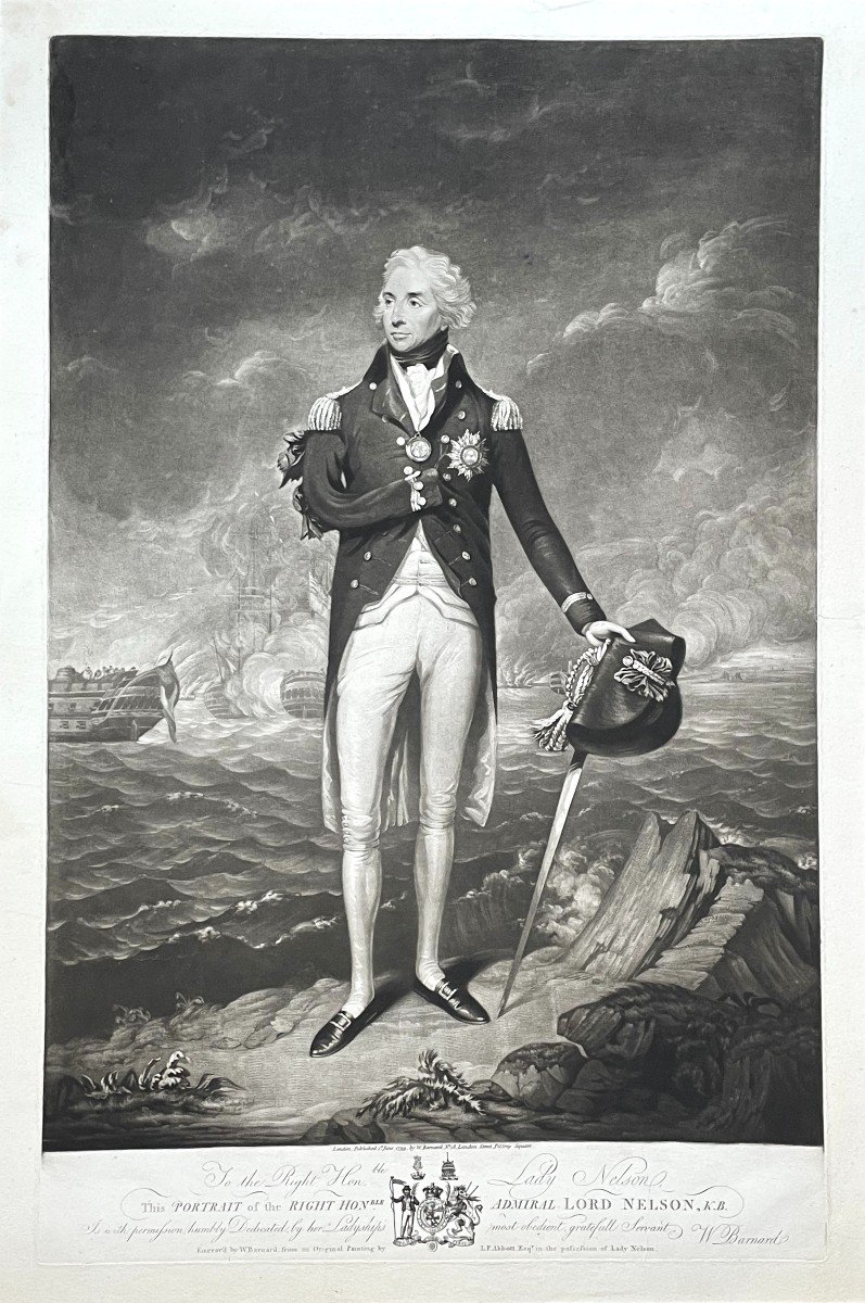 William Barnard (1774 - 1849), Portrait Of Admiral Lord Nelson (1758 - 1805), Mezzotint