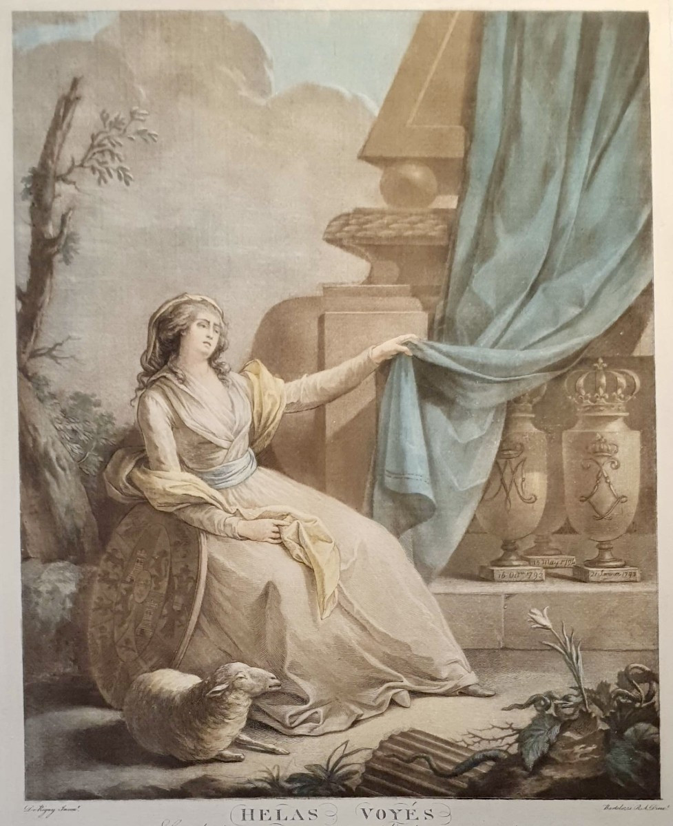Marie-Thérèse de France dévoilant les urnes de Louis XVI et Marie-Antoinette