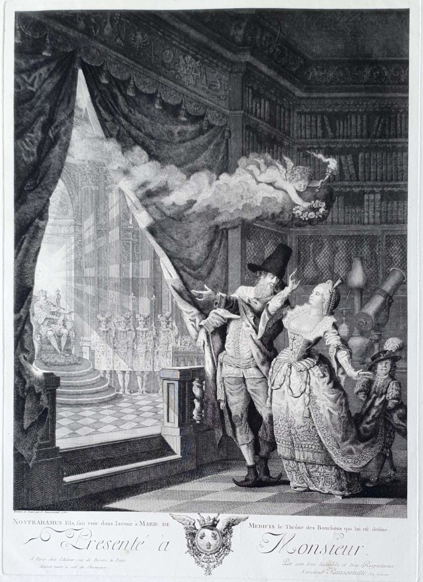 Nostradamus Fils Showing Marie De Médicis The Future By Ransonette