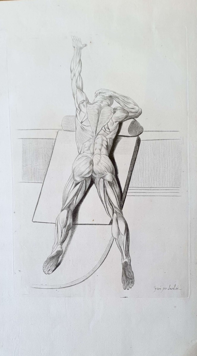 Jean-Jacques Lagrenée, Homme allongé, vu de dos et en contre-plongé-photo-2