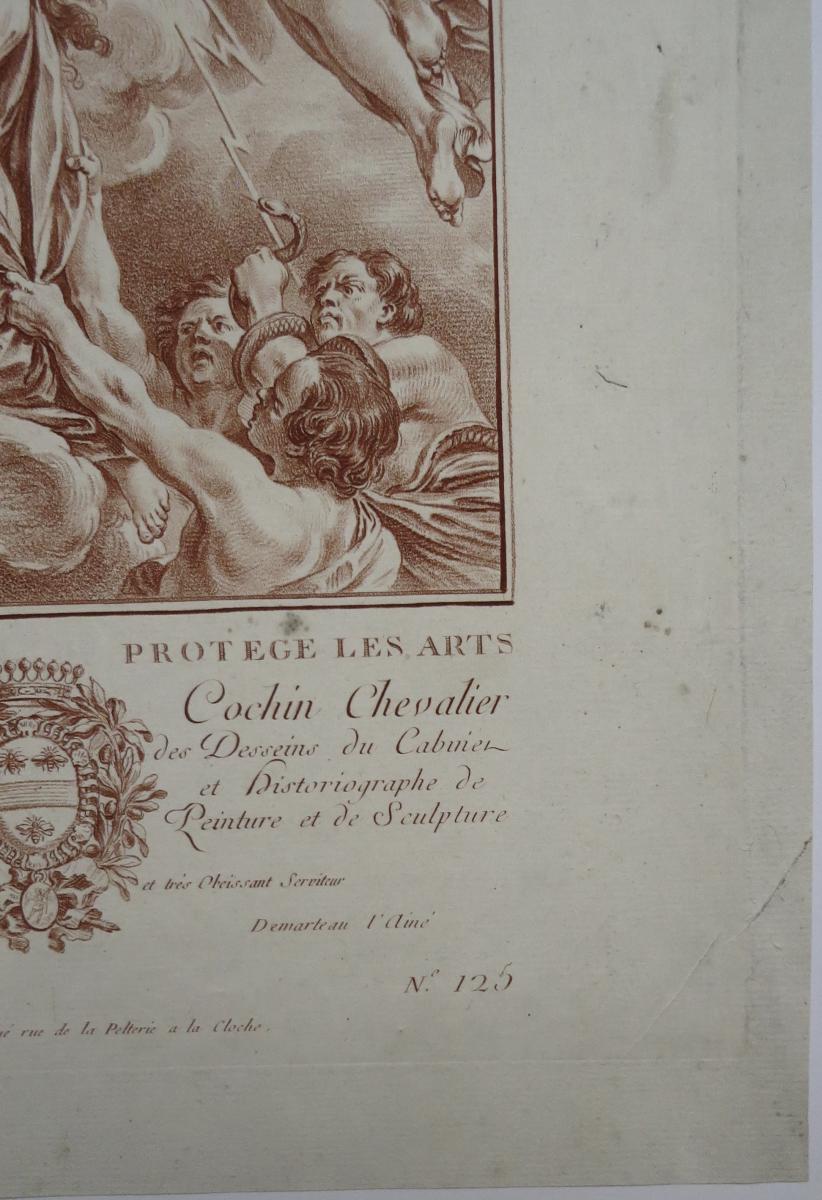 Demarteau, La Justice Protège Les Arts, Manière De Crayon-photo-4