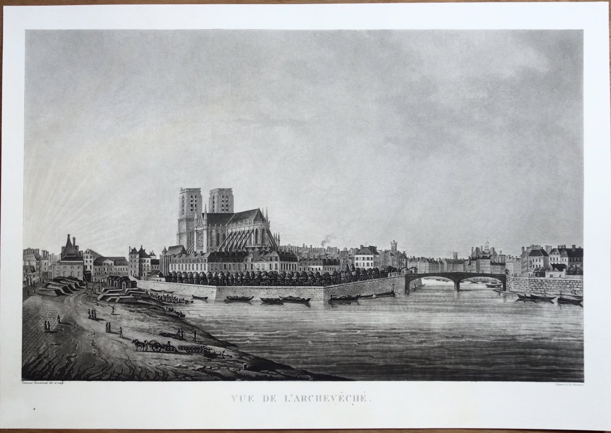 Damame-démartrais, Notre-dame, Paris, Aquatint C. 1820-photo-1