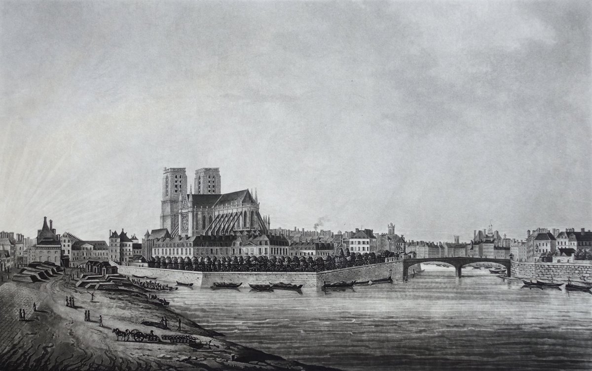 Damame-démartrais, Notre-dame, Paris, Aquatint C. 1820
