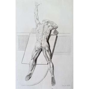 Jean-Jacques Lagrenée, Homme allongé, vu de dos et en contre-plongé