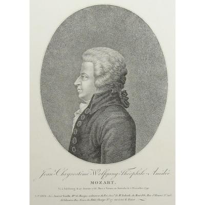 Mozart, Stipple Engraving, XIX, Janet And Cotelle