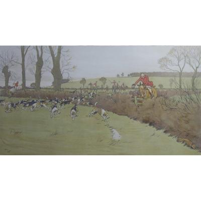 Cecil Aldin, The Cottesbrook Hunt, Lithograph, 1914