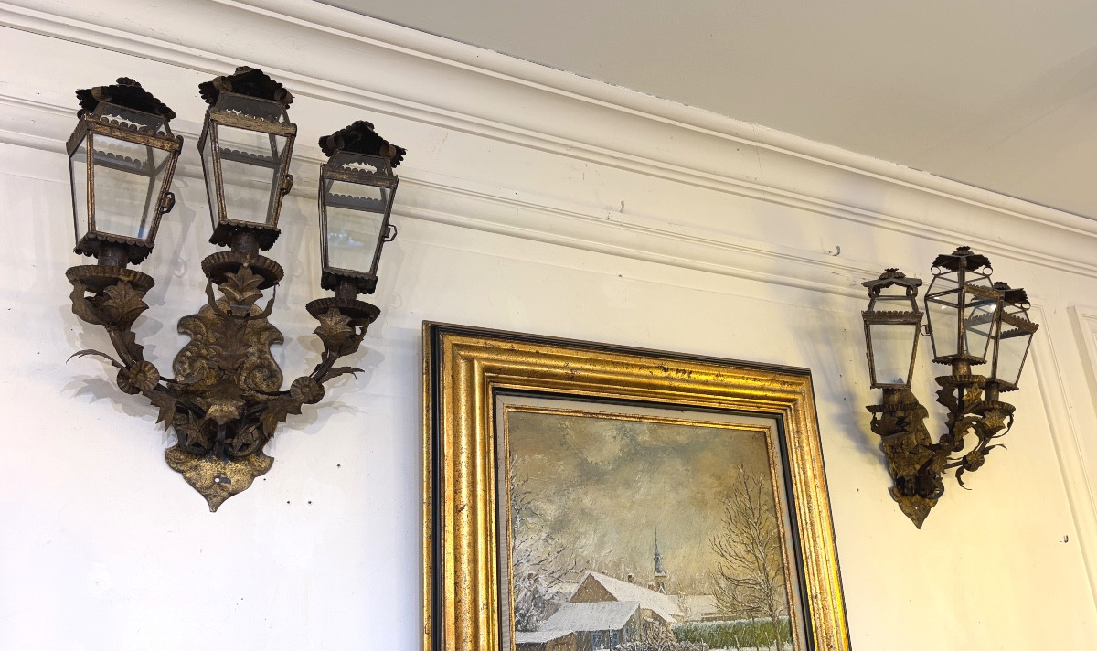 APPLIQUES EN TOLE DORÉE