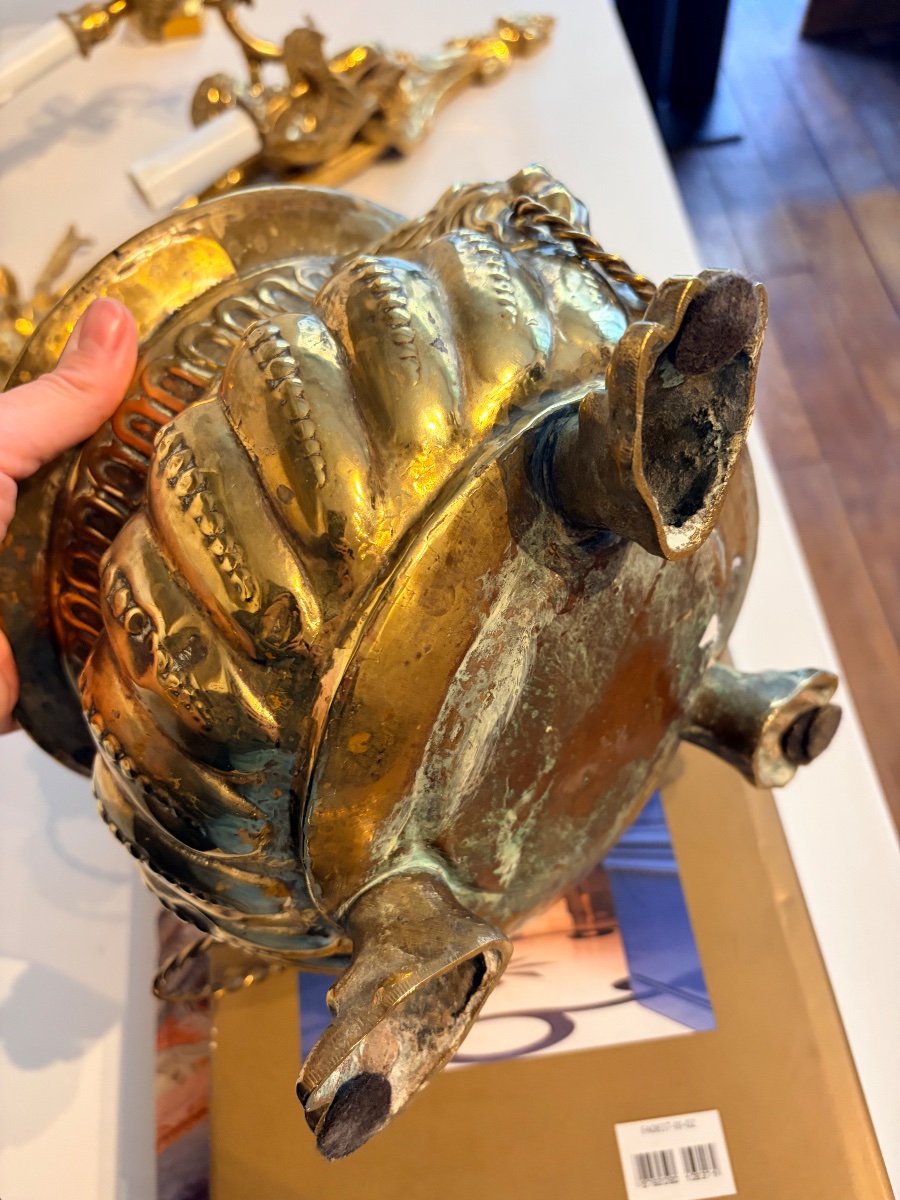 Gilded Bronze Planter-photo-1